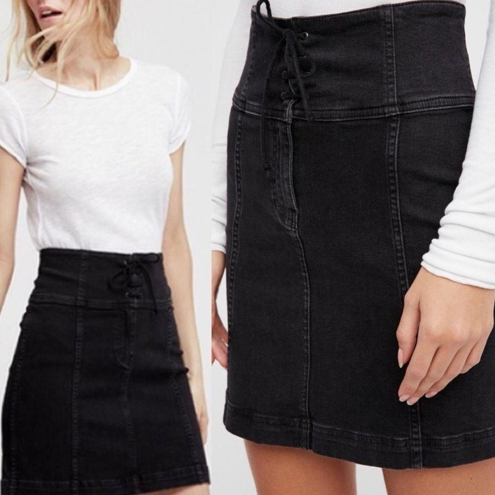 Free People Modern Femme Corset Mini Skirt